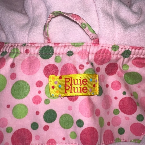 Little girl’s Pluie Pluie fleece lined, hooded raincoat - Picture 4 of 11